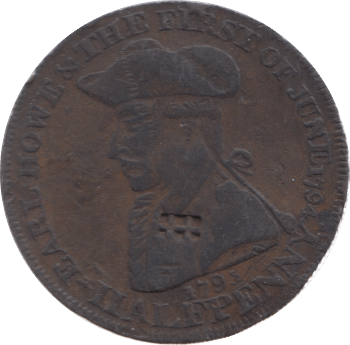 1791 HALFPENNY TOKEN GUARD AND GLORY OF BRITAIN