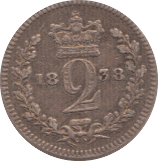 1838 MAUNDY TWOPENCE ( EF ) - Maundy Coins - Cambridgeshire Coins