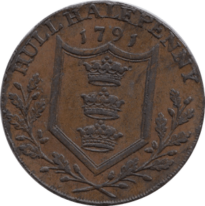 1791 Hull Half Penny Token