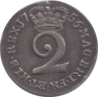 1756 MAUNDY TWOPENCE ( EF ) 7