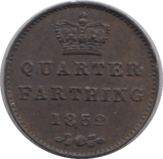 1852 QUARTER FARTHING ( UNC ) - QUARTER FARTHING - Cambridgeshire Coins