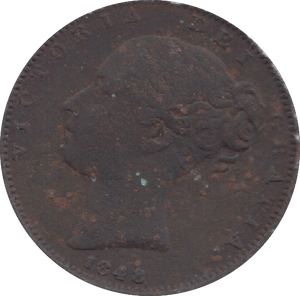 1848 FARTHING ( FINE ) - Farthing - Cambridgeshire Coins