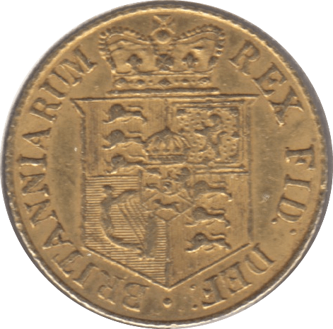 1820 GOLD HALF SOVEREIGN ( EF )