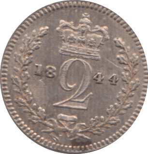 1844 MAUNDY TWOPENCE ( EF ) - Maundy Coins - Cambridgeshire Coins