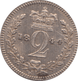 1844 MAUNDY TWOPENCE ( EF ) - Maundy Coins - Cambridgeshire Coins