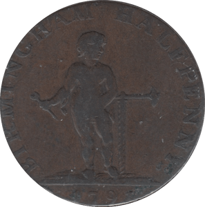 1791 HALF PENNY TOKEN BIRMINGHAM