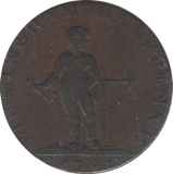 1791 HALF PENNY TOKEN BIRMINGHAM