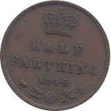 1844 HALF FARTHING ( GVF ) 22 - Half Farthing - Cambridgeshire Coins