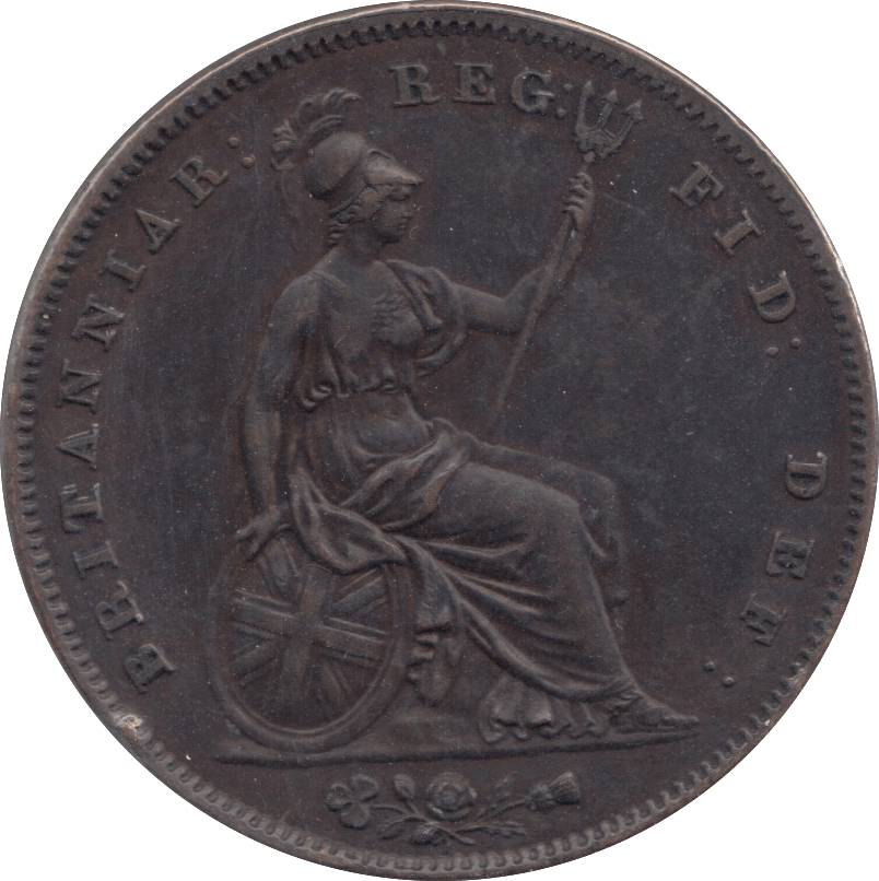 1848 PENNY ( AUNC ) 1 8 OVER 7 - Penny - Cambridgeshire Coins