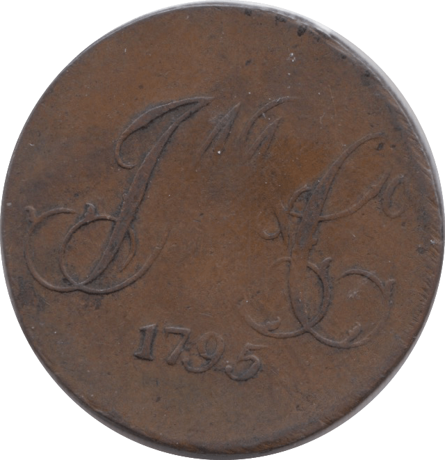 1795 HALFPENNY TOKEN MIDDLESEX BUST OF WHITFIELD LONG LIVE THE KING DH911B ( REF 114 )