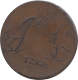 1795 HALFPENNY TOKEN MIDDLESEX BUST OF WHITFIELD LONG LIVE THE KING DH911B ( REF 114 )