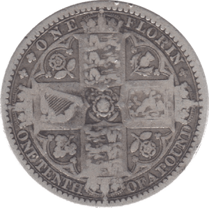 1849 FLORIN ( FINE ) 7 - Florin - Cambridgeshire Coins