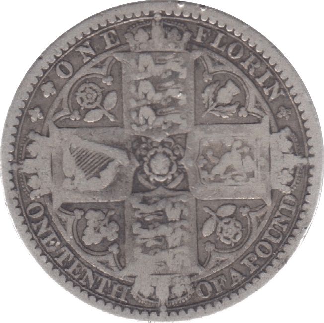 1849 FLORIN ( FINE ) 7 - Florin - Cambridgeshire Coins