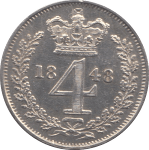 1848 MAUNDY FOURPENCE ( UNC ) - Maundy Coins - Cambridgeshire Coins