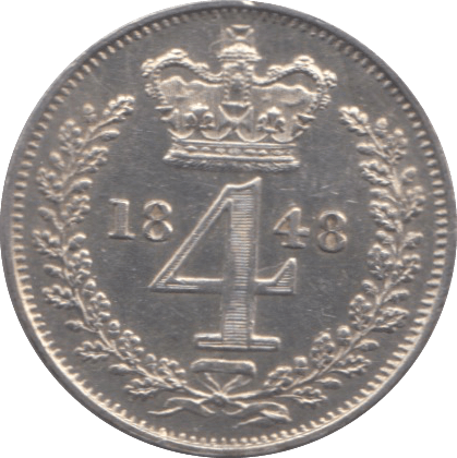 1848 MAUNDY FOURPENCE ( UNC ) - Maundy Coins - Cambridgeshire Coins