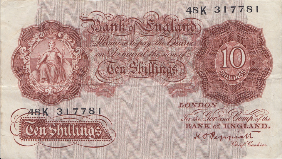10 SHILLINGS BANKNOTE PEPPIATT REF SHILL-14