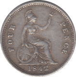 1842 FOURPENCE ( VF ) 7 - Fourpence - Cambridgeshire Coins