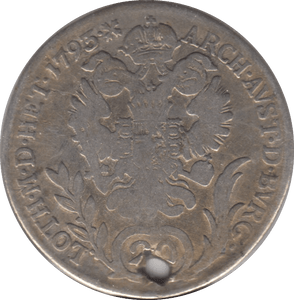 1793 SILVER 20 KREUZER AUSTRIA