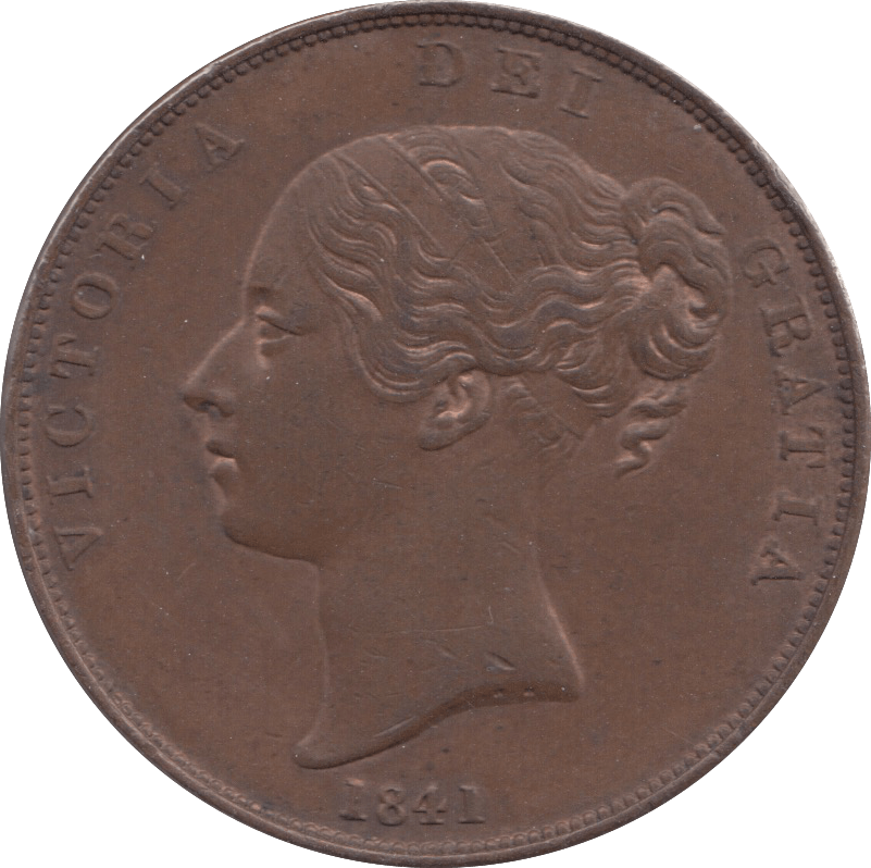 1841 PENNY ( AUNC ) 1 no colon - Penny - Cambridgeshire Coins