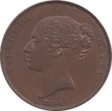 1841 PENNY ( AUNC ) 1 no colon - Penny - Cambridgeshire Coins
