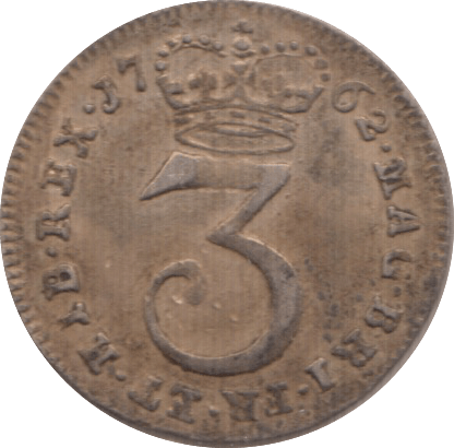 1762 MAUNDY THREEPENCE ( GVF )