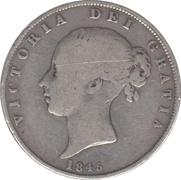 1845 HALF CROWN ( NF ) 2 - Halfcrown - Cambridgeshire Coins