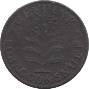 1814 FARTHING TOKEN JOHN ELLIOTT NEWCASTLE ( REF 267 )