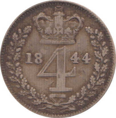 1844 MAUNDY FOURPENCE ( FINE ) - Maundy Coins - Cambridgeshire Coins