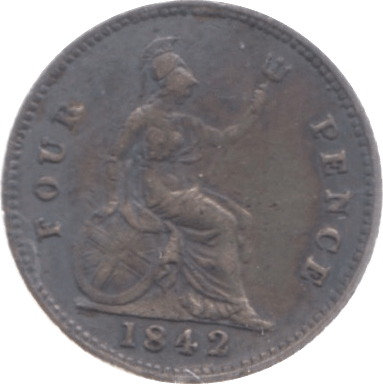 1842 FOURPENCE ( VF ) 2 - Fourpence - Cambridgeshire Coins