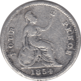 1854 FOURPENCE ( NF ) 7 - Fourpence - Cambridgeshire Coins