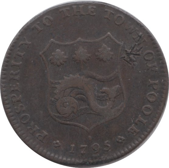 1795 FARTHING TOKEN POOLE DORSET ( REF 264 )