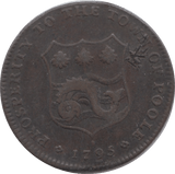 1795 FARTHING TOKEN POOLE DORSET ( REF 264 )
