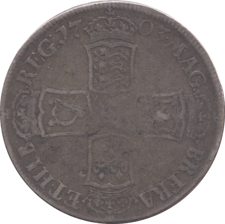 1703 HALFCROWN ( GF ) VERY RARE 9