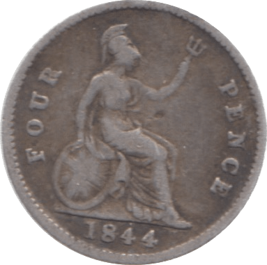 1844 FOURPENCE ( FAIR ) 3 - Fourpence - Cambridgeshire Coins