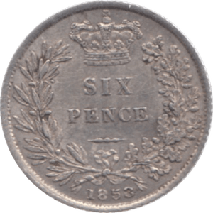 1853 SIXPENCE ( EF ) REF 1 - Sixpence - Cambridgeshire Coins