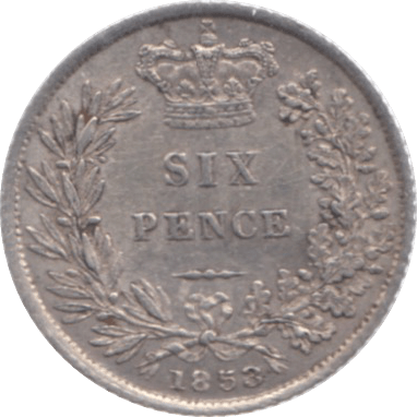 1853 SIXPENCE ( EF ) REF 1 - Sixpence - Cambridgeshire Coins