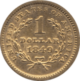 1849 GOLD ONE DOLLAR USA - Gold World Coins - Cambridgeshire Coins