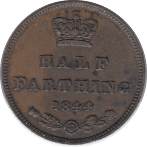 1844 HALF FARTHING ( EF ) 6 - Half Farthing - Cambridgeshire Coins