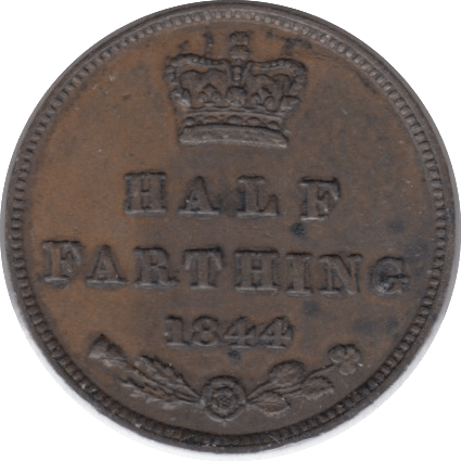 1844 HALF FARTHING ( EF ) 6 - Half Farthing - Cambridgeshire Coins