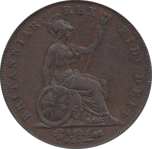 1827 HALFPENNY ( EF ) 3 - Halfpenny - Cambridgeshire Coins