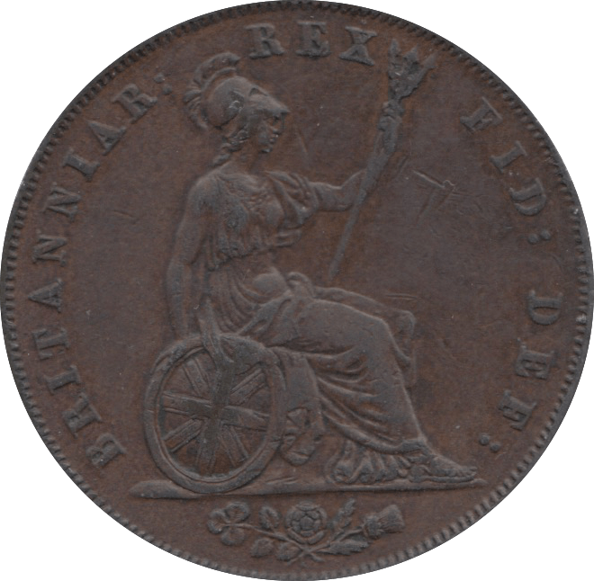 1827 HALFPENNY ( EF ) 3 - Halfpenny - Cambridgeshire Coins
