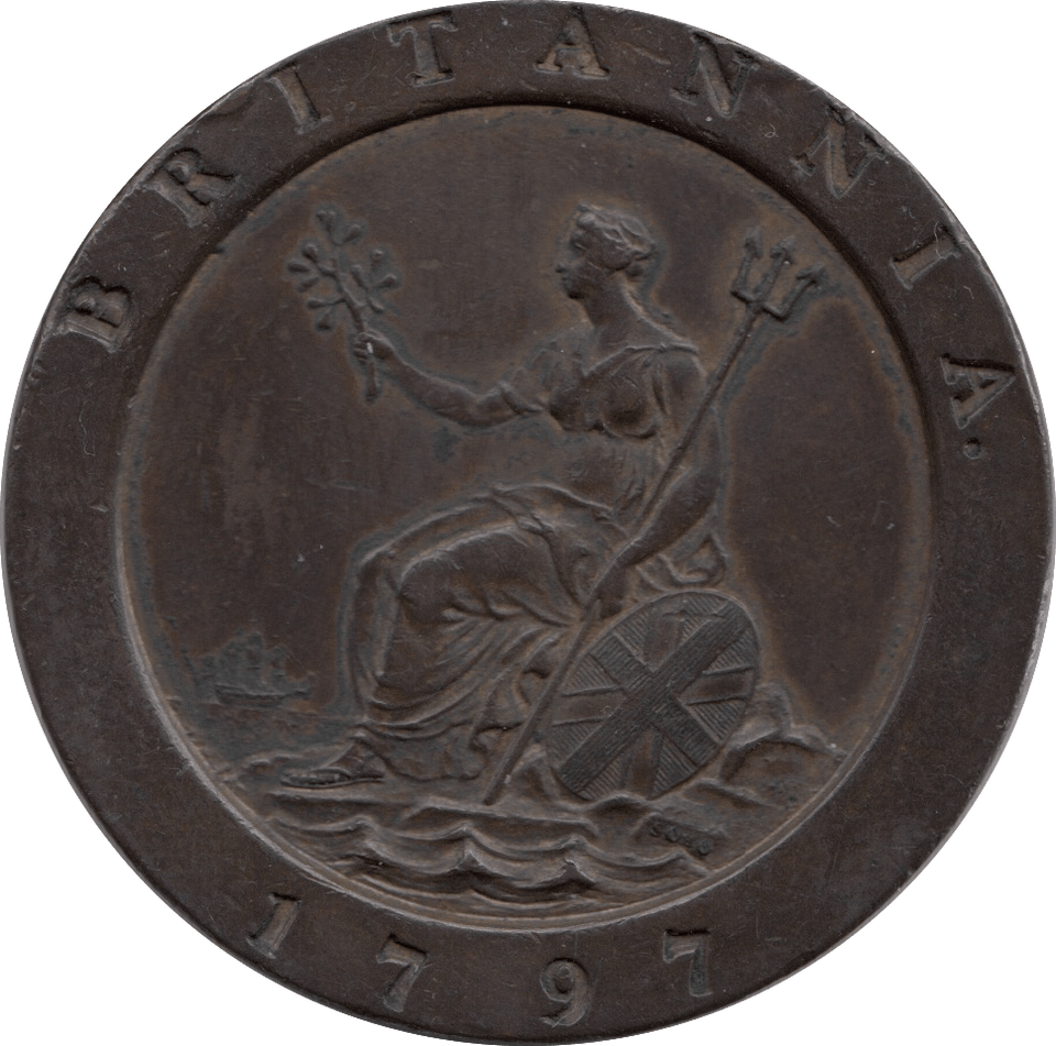 1797 TWOPENCE ( EF ) CARTWHEEL GEORGE III