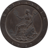 1797 TWOPENCE ( EF ) CARTWHEEL GEORGE III