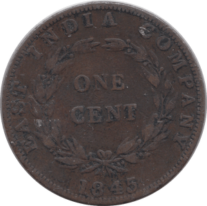 1845 EAST INDIA COMPANY ONE CENT - WORLD COINS - Cambridgeshire Coins