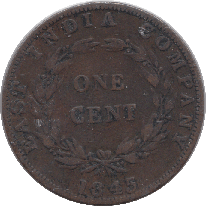 1845 EAST INDIA COMPANY ONE CENT - WORLD COINS - Cambridgeshire Coins