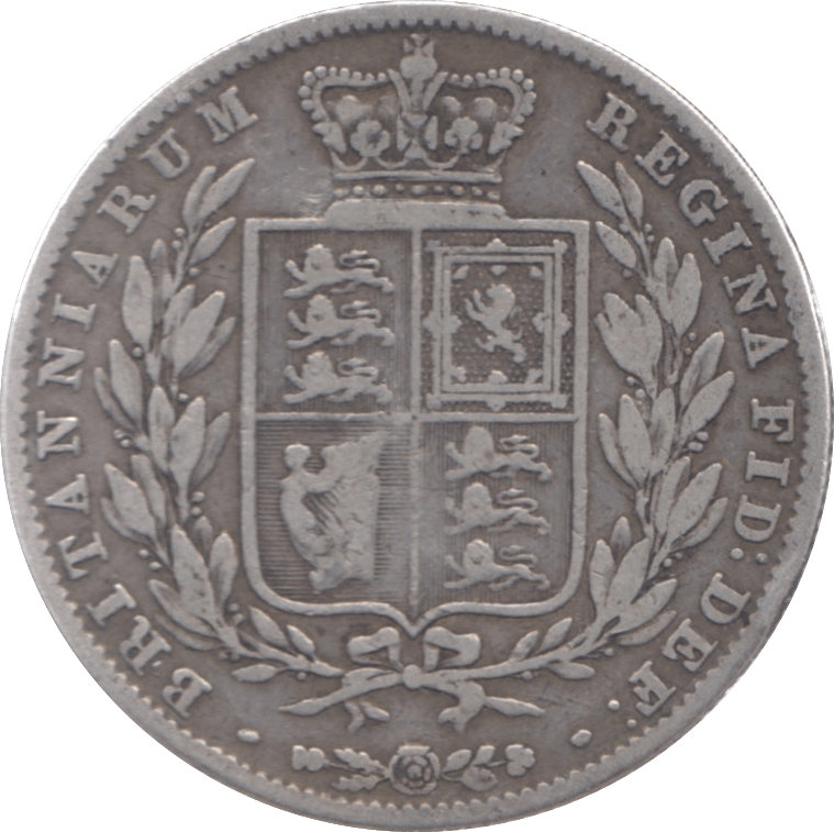 1845 HALFCROWN ( FINE ) - Halfcrown - Cambridgeshire Coins