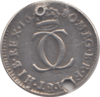 1680 MAUNDY TWOPENCE ( FINE ) HOLED
