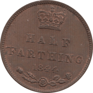 1844 ONE HALF FARTHING ( UNC ) 4 - Half Farthing - Cambridgeshire Coins