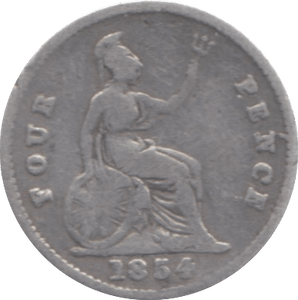 1854 FOURPENCE ( FAIR ) 3 - Fourpence - Cambridgeshire Coins