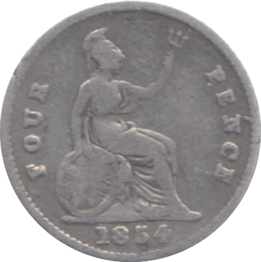 1854 FOURPENCE ( FAIR ) 3 - Fourpence - Cambridgeshire Coins